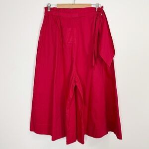 SEI BI-AAF Skirt Trousers Capri Womens L XL Large Red Wide Leg Made in Spain NWT